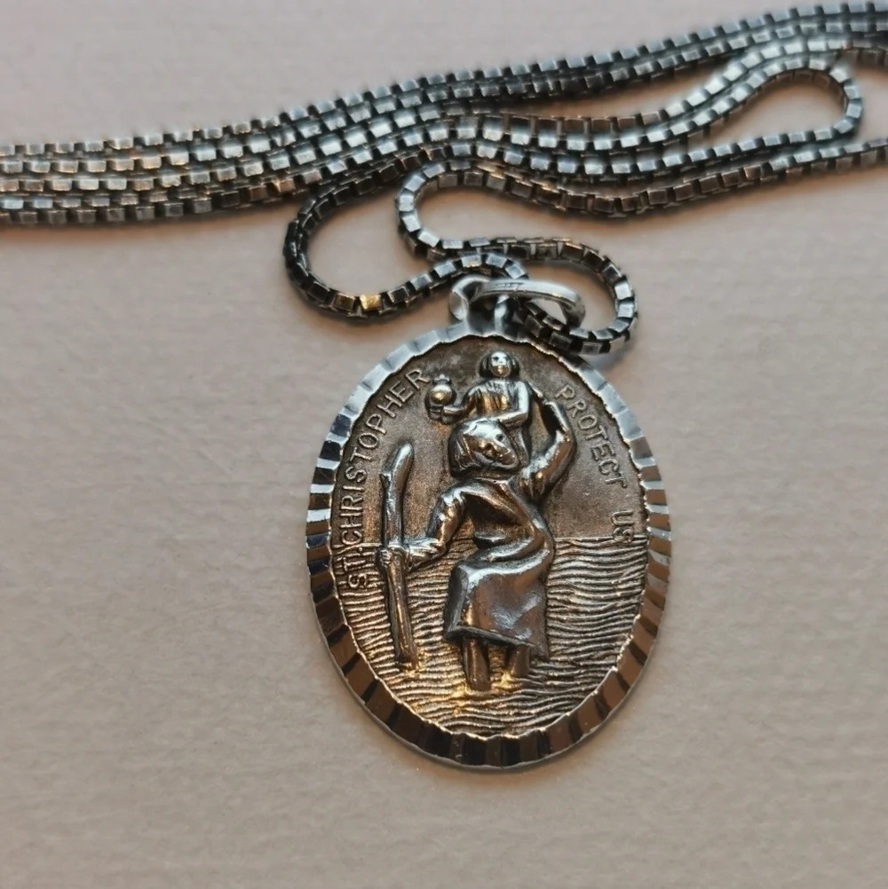 925 St Christopher necklace